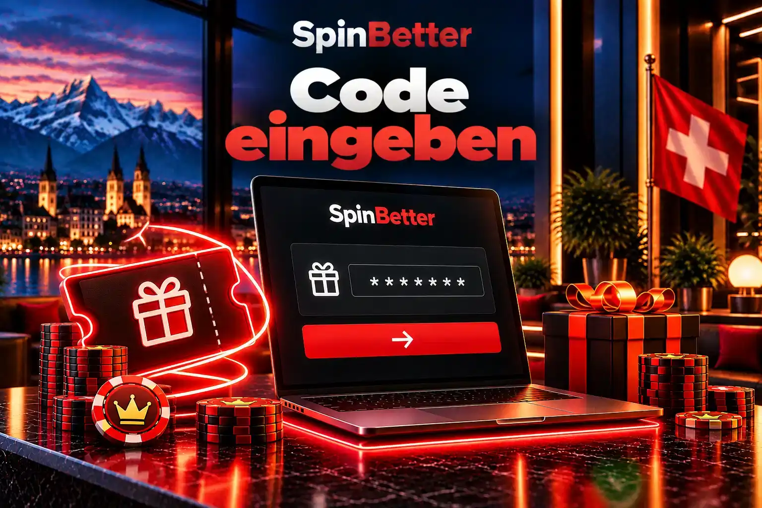 Code eingeben: Eingabefeld für den Aktionscode im Anmeldeformular von SpinBetter